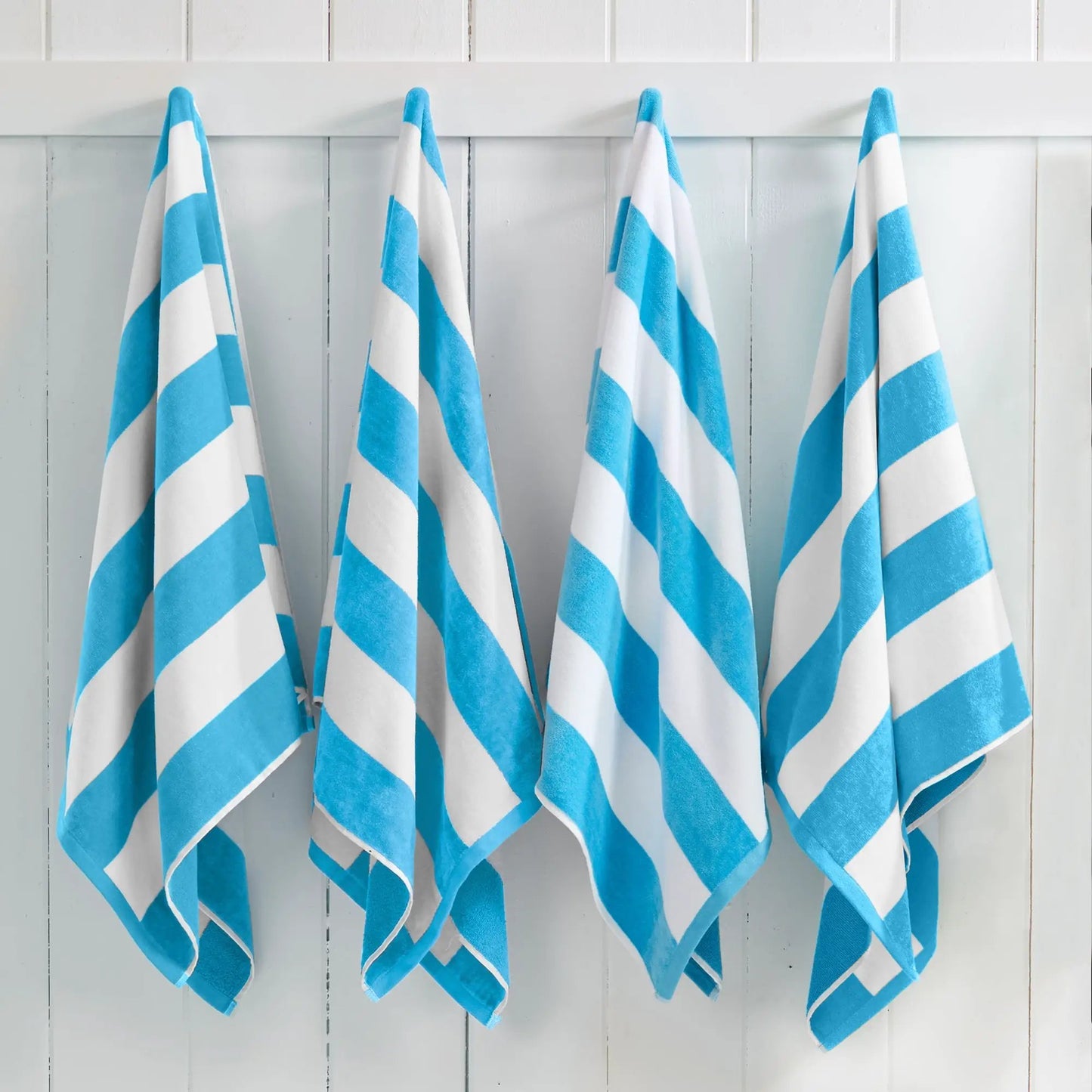 Cotton Velour Cabana Stripe Beach Towel - Novia Collection from PriceLows™