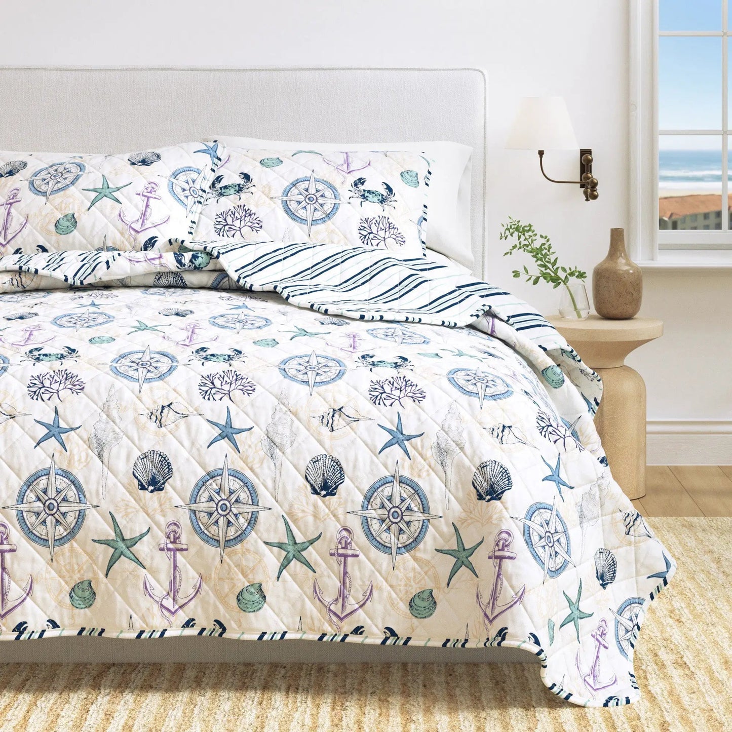 Azure Collection Coastal Quilt Set from PriceLows™