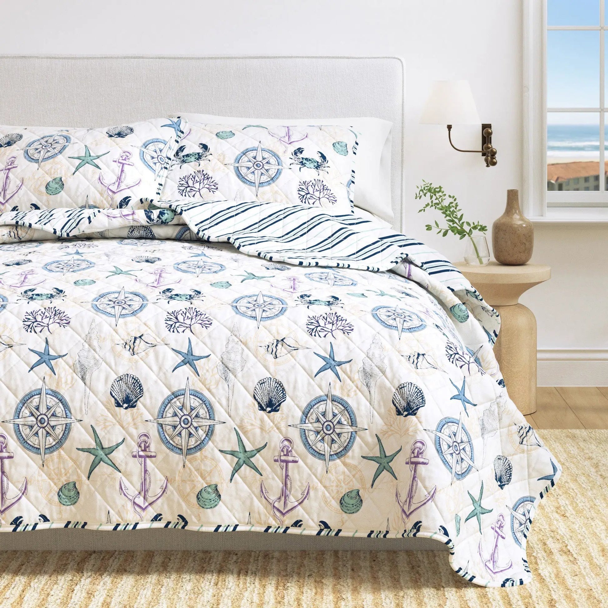 Azure Collection Coastal Quilt Set from PriceLows™