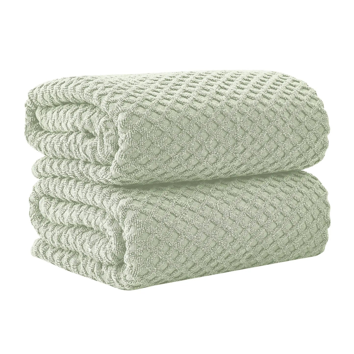 Cotton Diamond Waffle Weave Bath Towel Set - Grayson Collection from PriceLows™