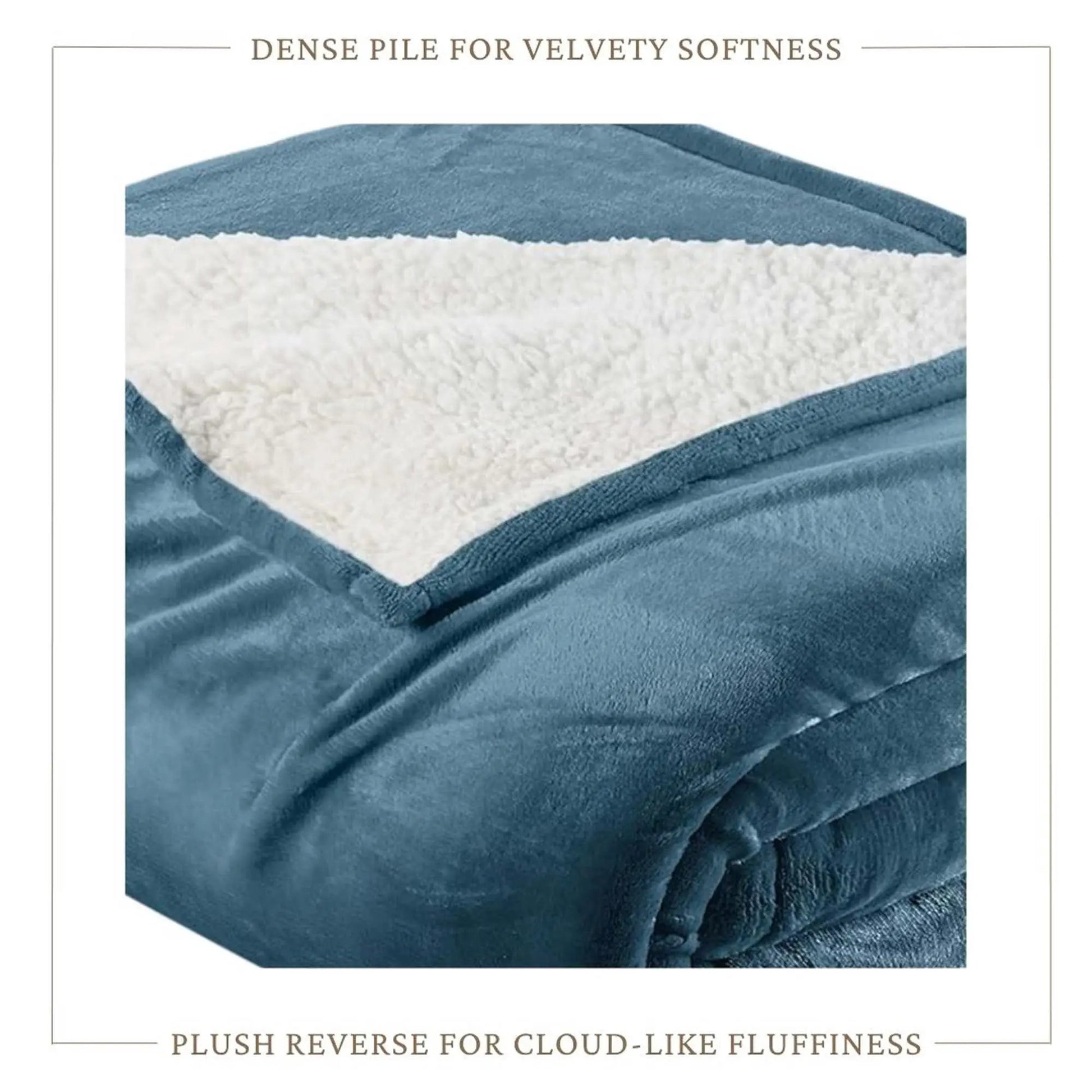 Velvet Plush Sherpa Bed Blanket - Sherpa Fleece Collection from PriceLows™