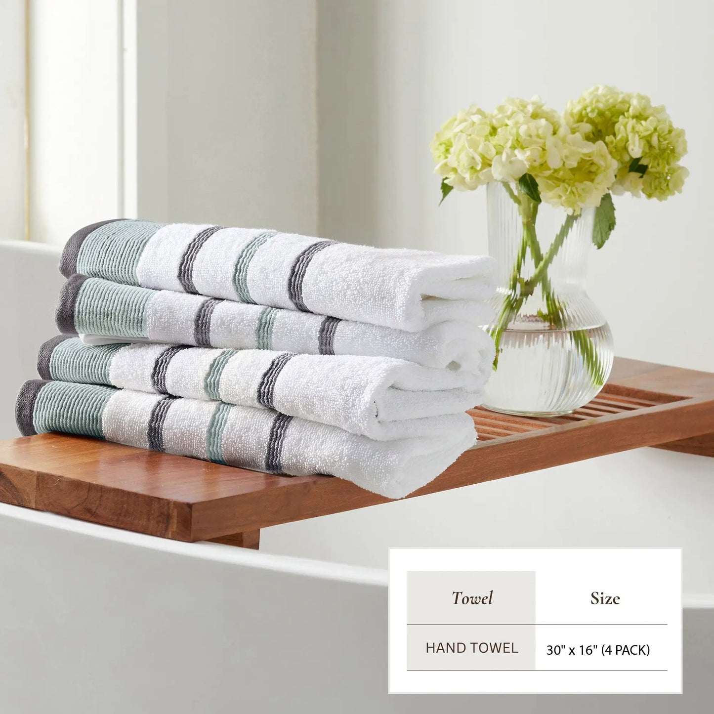 Decorative Cotton Stripe Bath Towel Set - Noelle Collection from PriceLows™