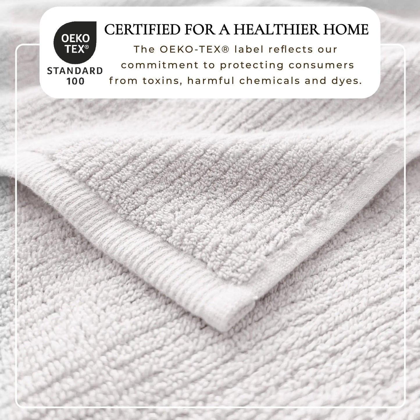 Turkish Cotton Ribbed 6-Piece Bath Towel Set - Georgiana Collection from PriceLows™