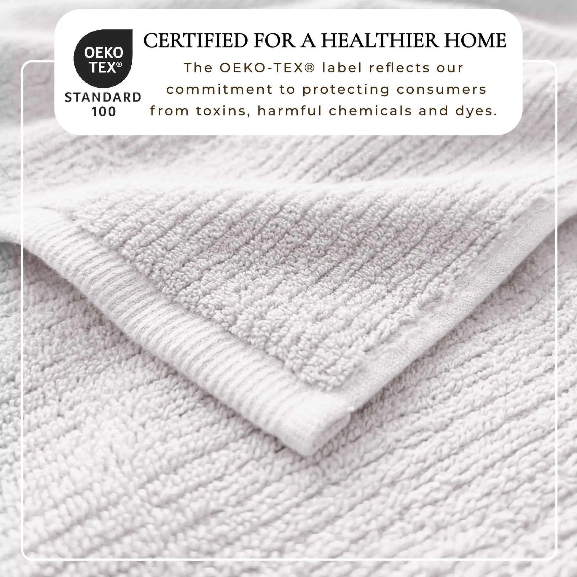 Turkish Cotton Ribbed 6-Piece Bath Towel Set - Georgiana Collection from PriceLows™