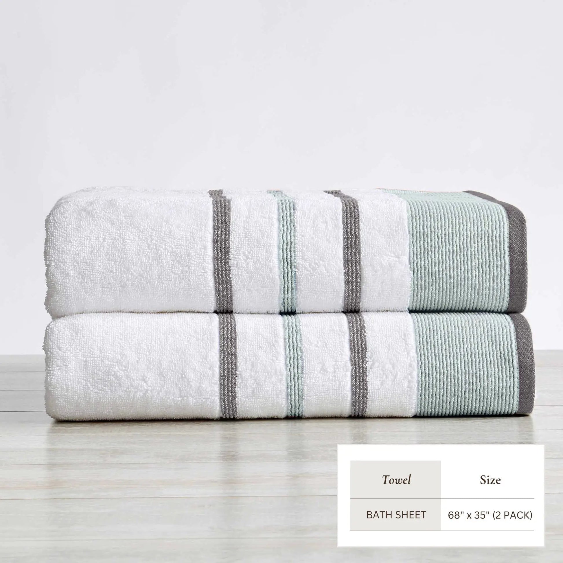 Decorative Cotton Stripe Bath Towel Set - Noelle Collection from PriceLows™