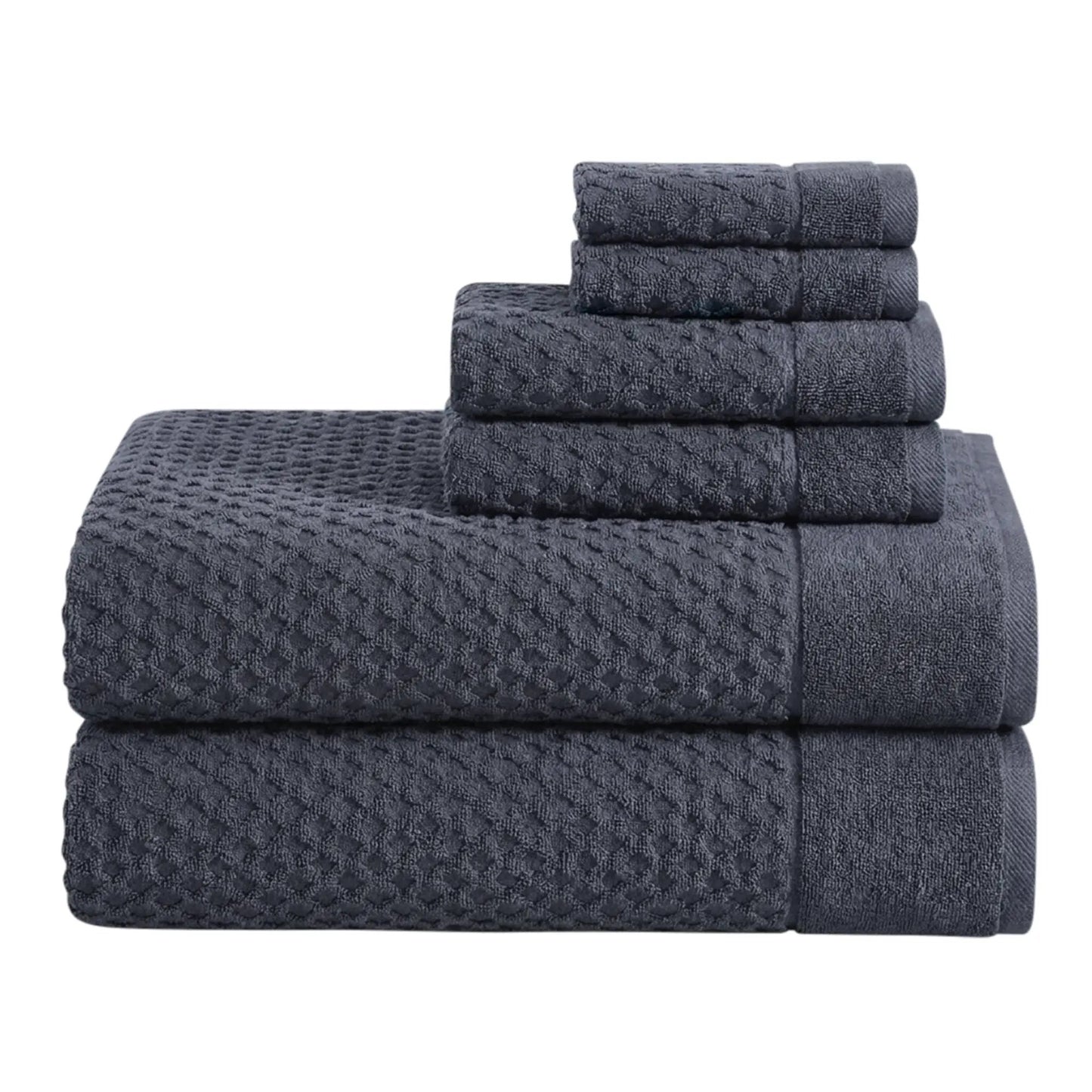 Cotton Diamond Waffle Weave Bath Towel Set - Grayson Collection from PriceLows™