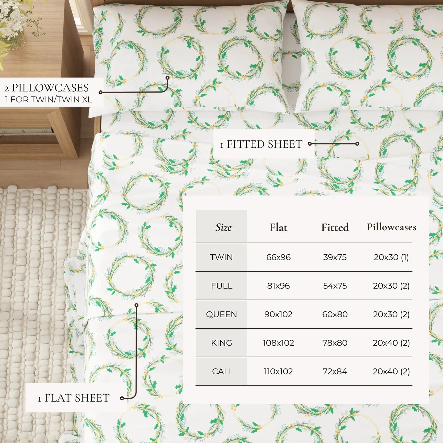 Turkish Cotton Flannel Sheet - Lakeview Collection from PriceLows™