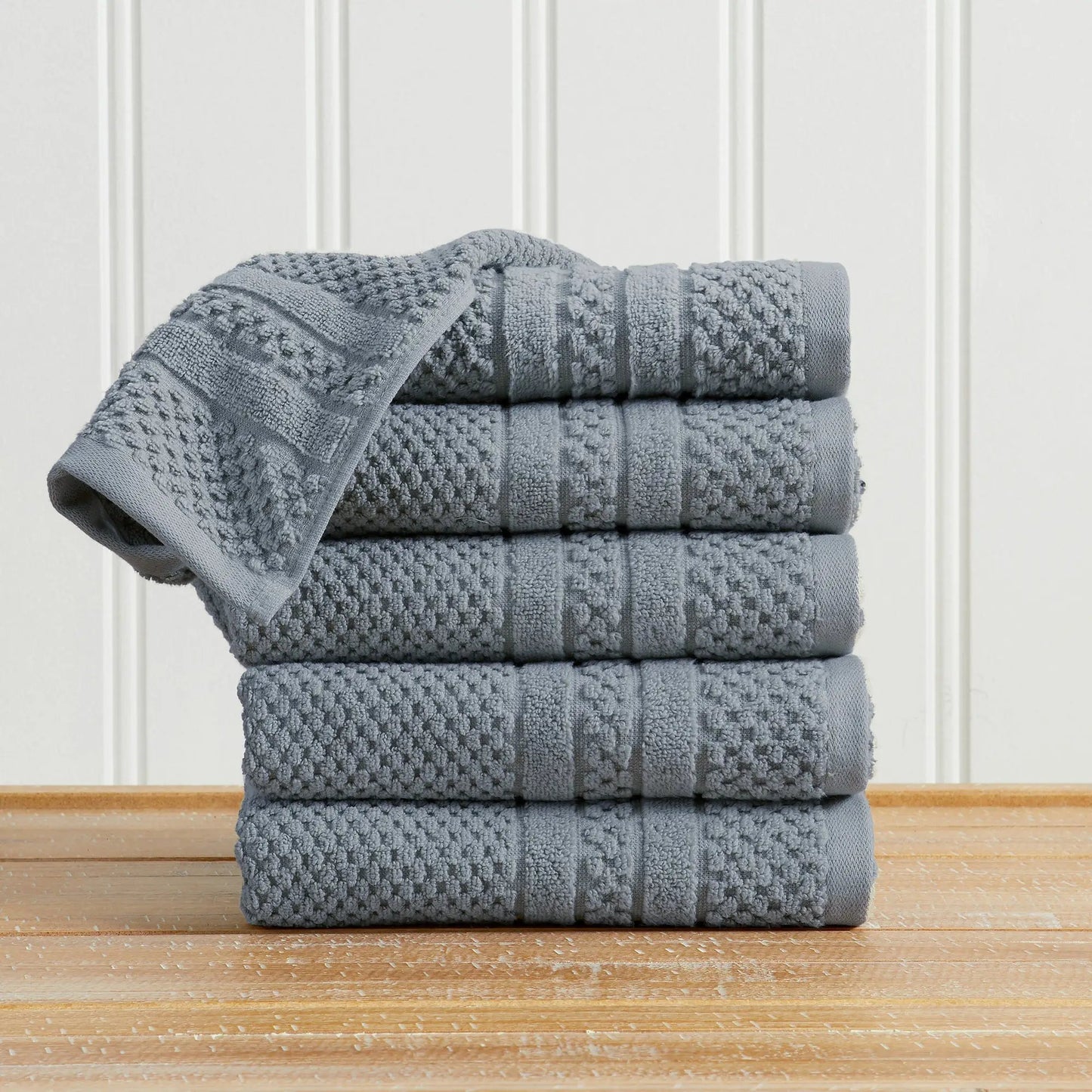 100% Cotton Checkered Jacquard Bath Towel Set - Giuliana Collection from PriceLows™