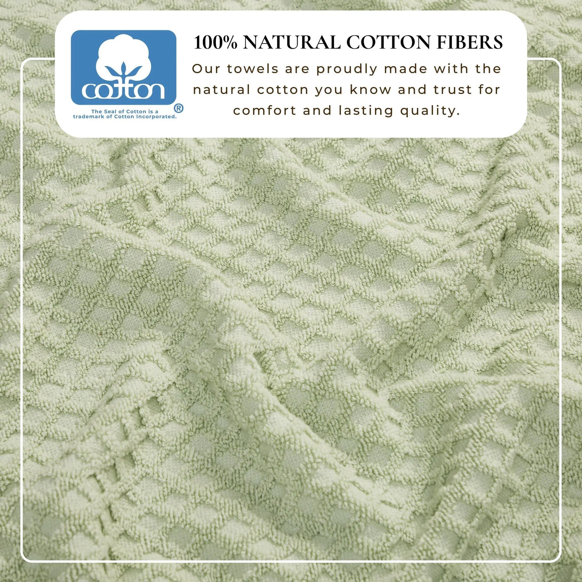 Cotton Diamond Waffle Weave Bath Towel Set - Grayson Collection from PriceLows™