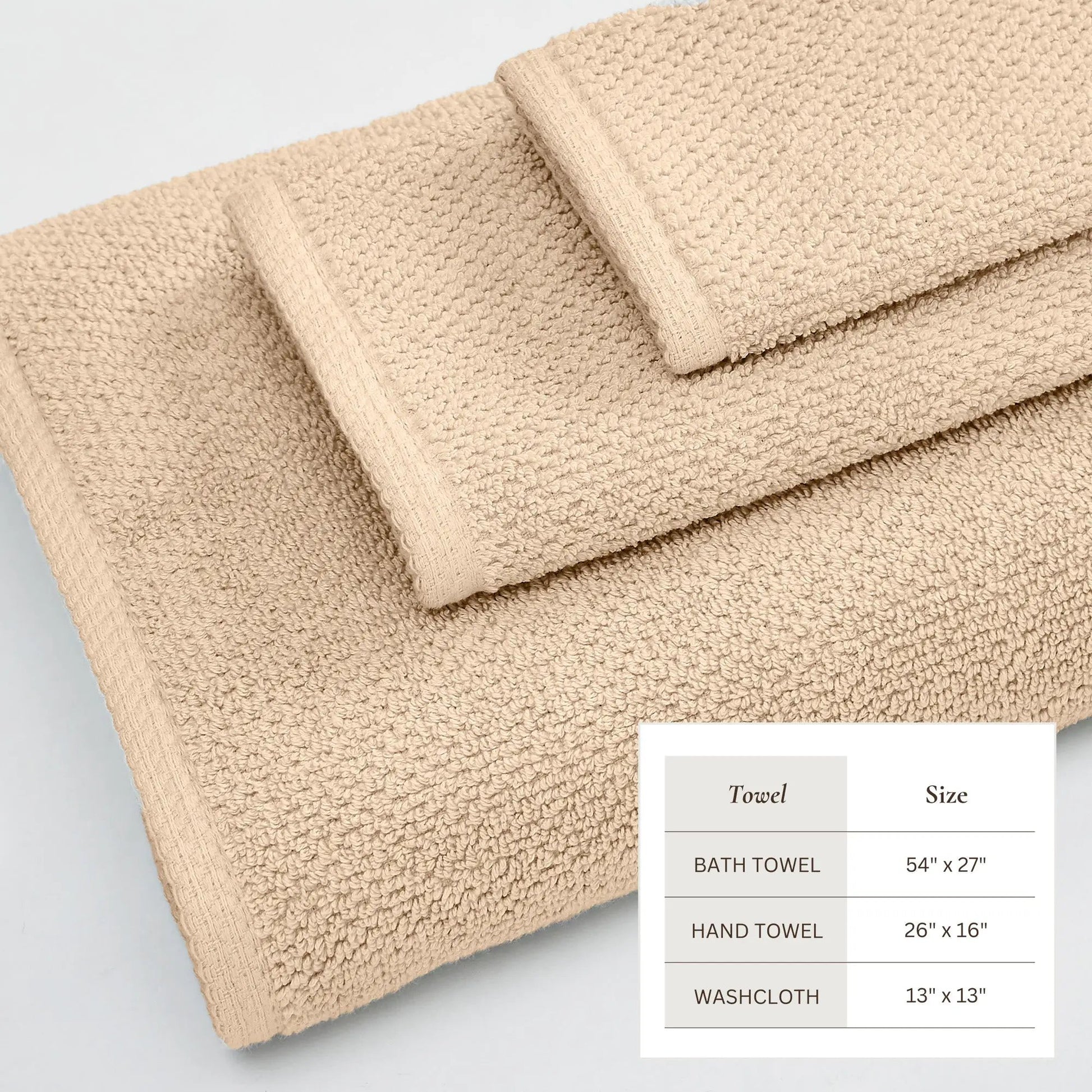 Cotton Textured Bath Towel Set - Acacia Collection from PriceLows™