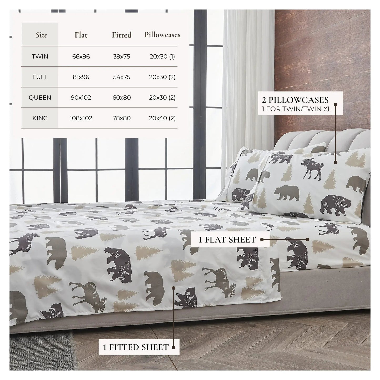 Lodge Printed Sheet Set - Mountain Ridge Collection from PriceLows™