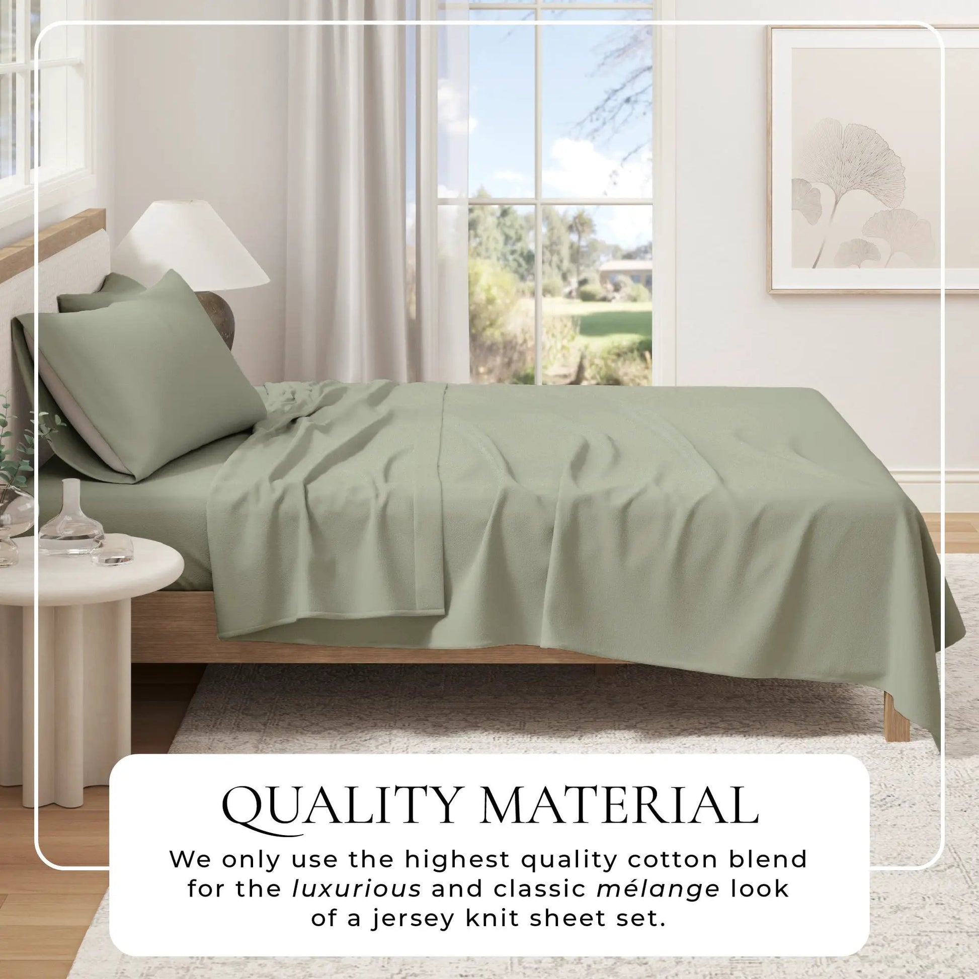 100% Organic Cotton Jersey Knit Sheets from PriceLows™