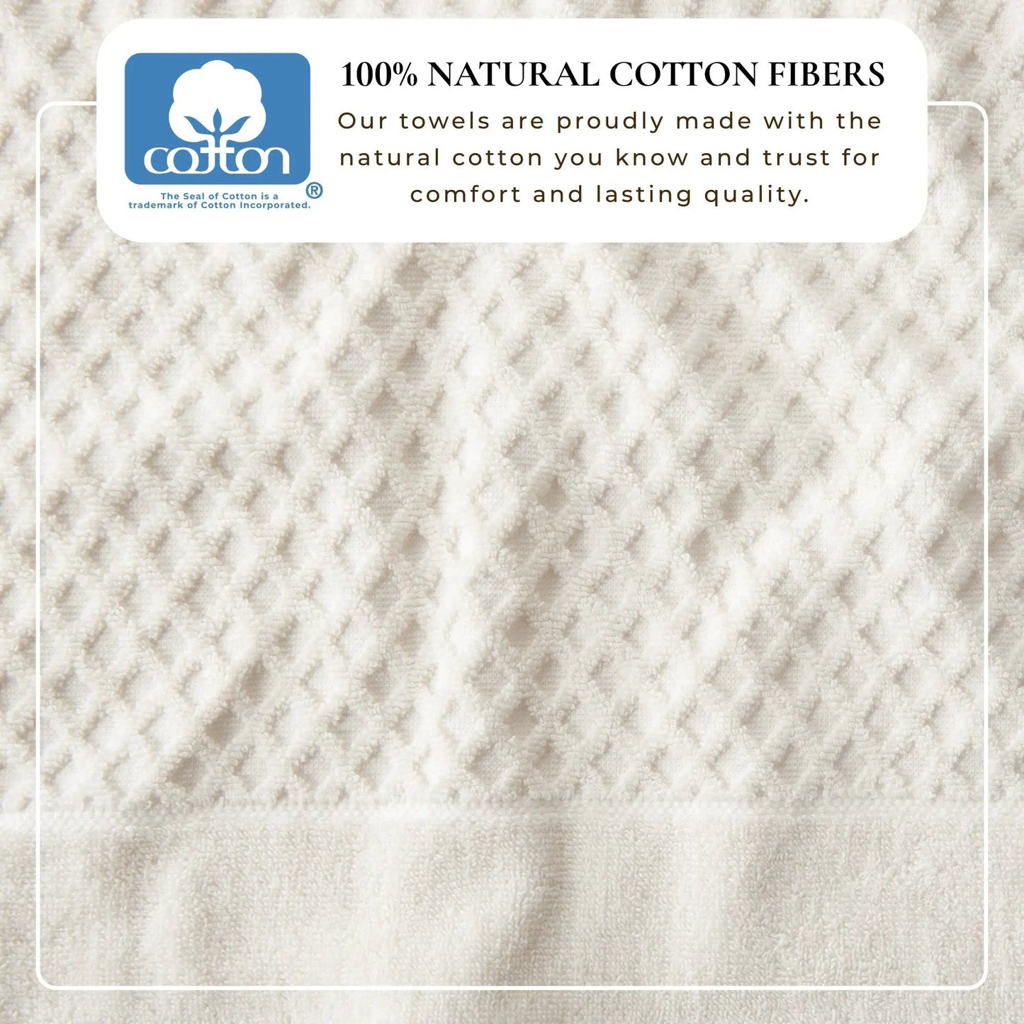 Cotton Diamond Waffle Weave Bath Towel Set - Grayson Collection from PriceLows™