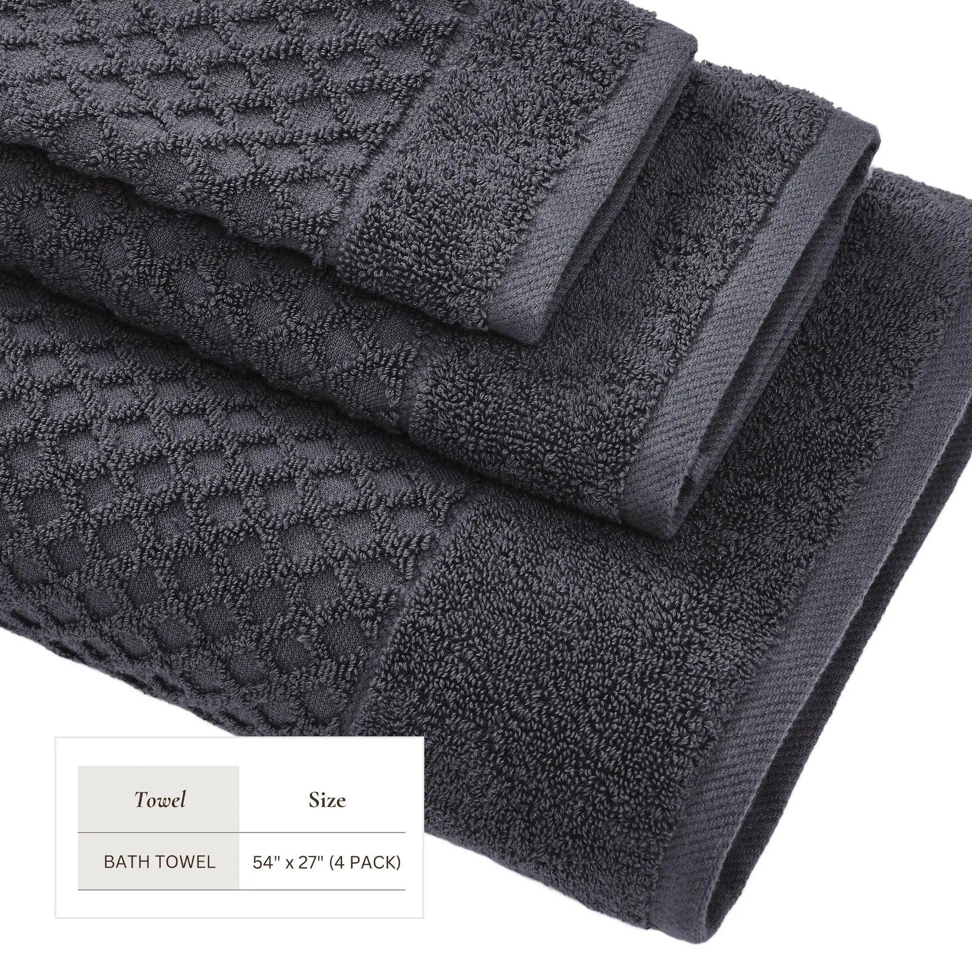 Cotton Diamond Waffle Weave Bath Towel Set - Grayson Collection from PriceLows™