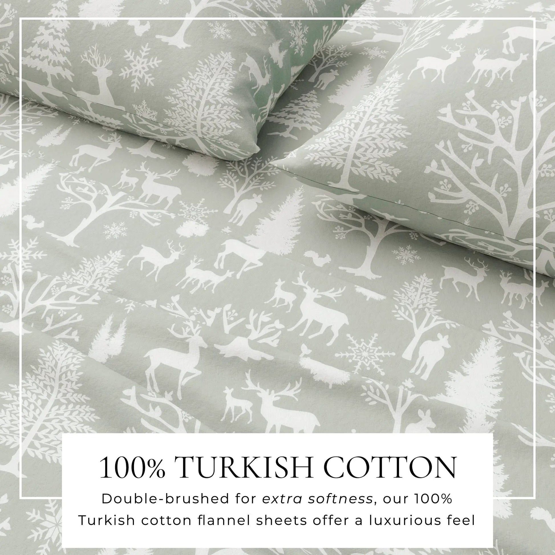 Turkish Cotton Flannel Sheet - Lakeview Collection from PriceLows™