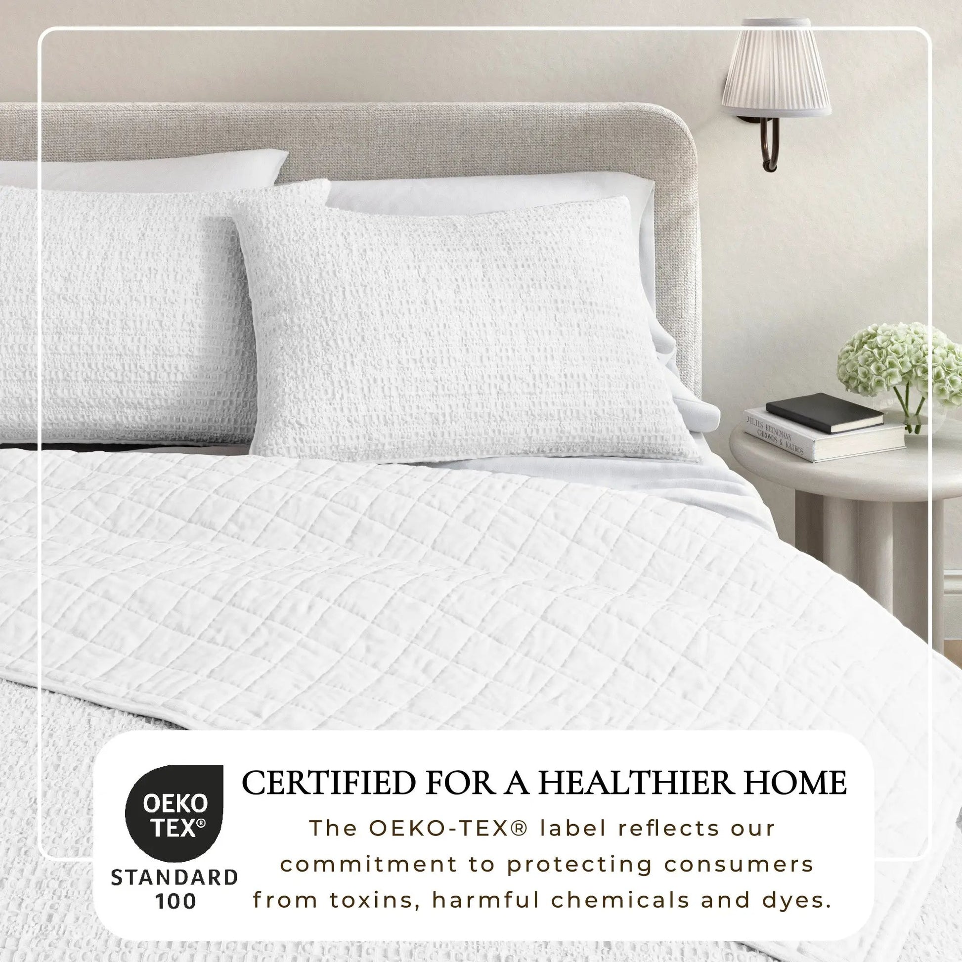 100% Cotton Honeycomb Waffle Garment Washed Quilt Set - Genevieve Collection from PriceLows™