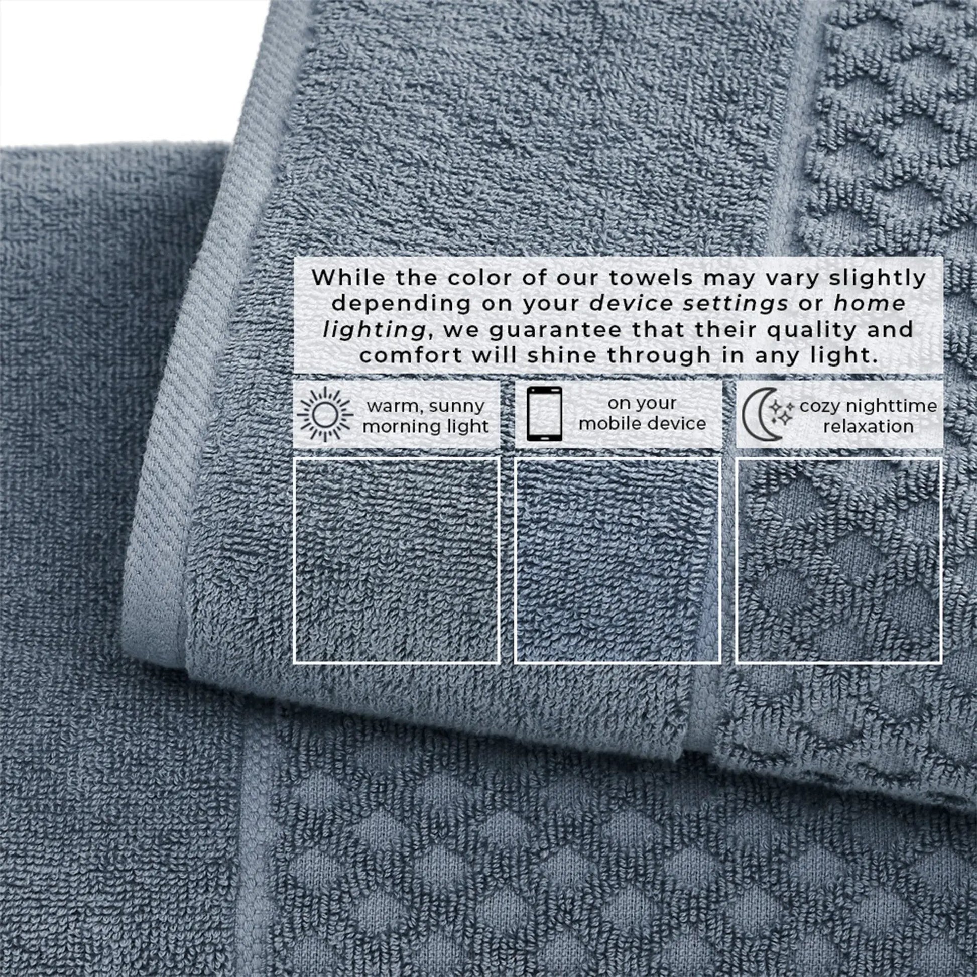 Cotton Diamond Waffle Weave Bath Towel Set - Grayson Collection from PriceLows™