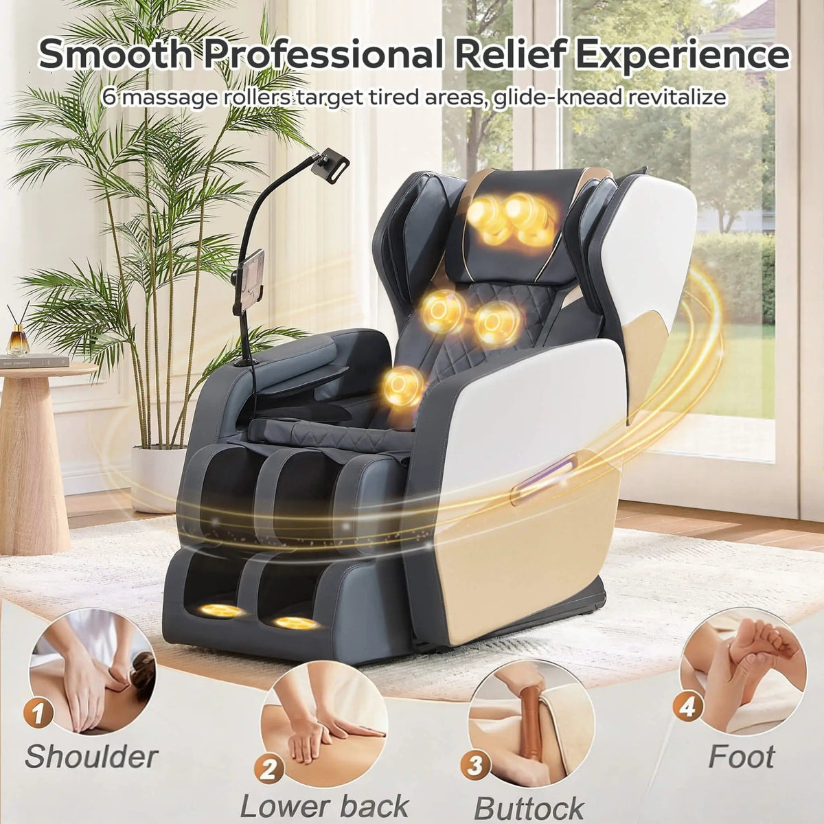 Synca Zero-Gravity Full-Body Heated Massage Recliner Chair | Massage Chair | Living Room Use | Living Room