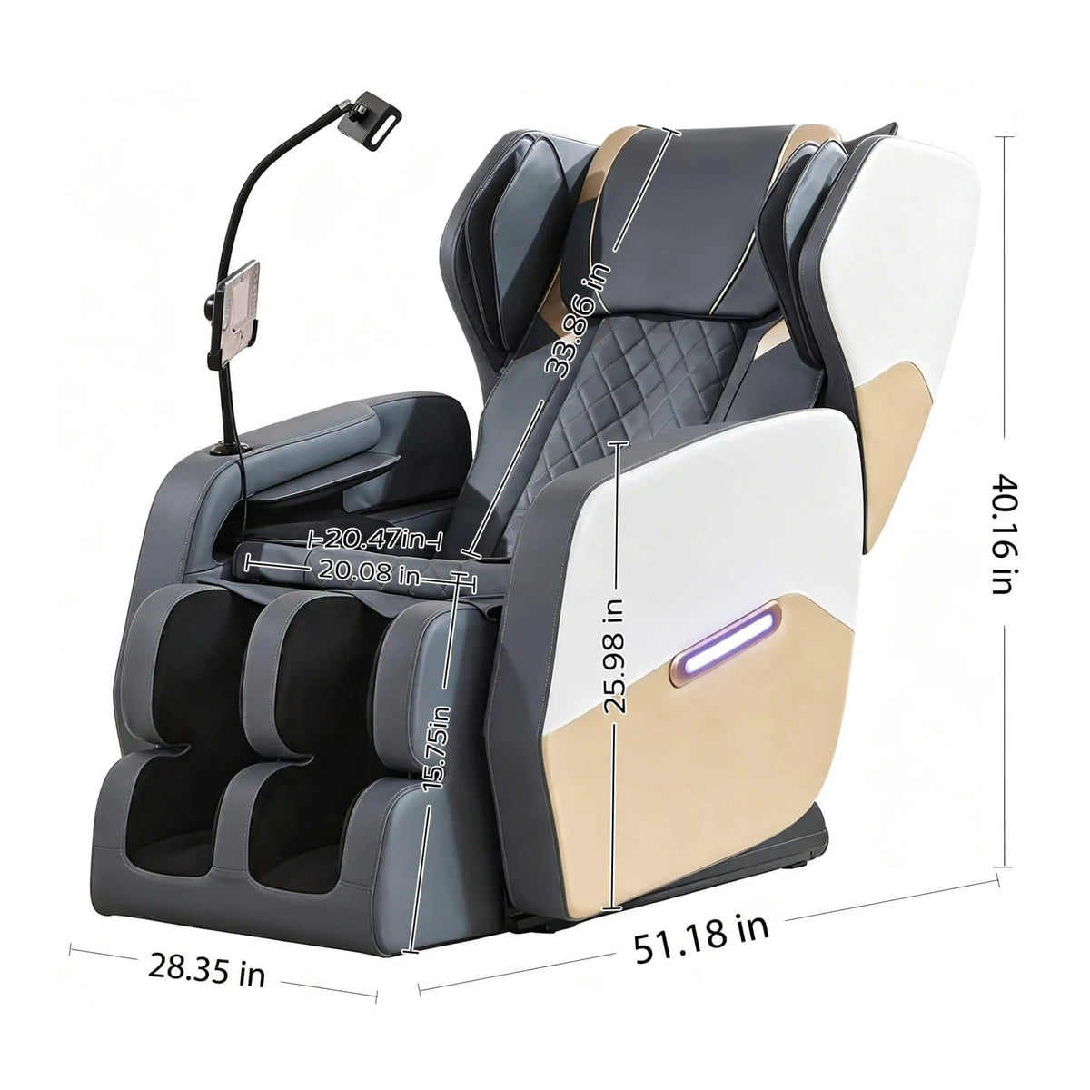 Synca Zero-Gravity Full-Body Heated Massage Recliner Chair | Massage Chair | Living Room Use | Living Room