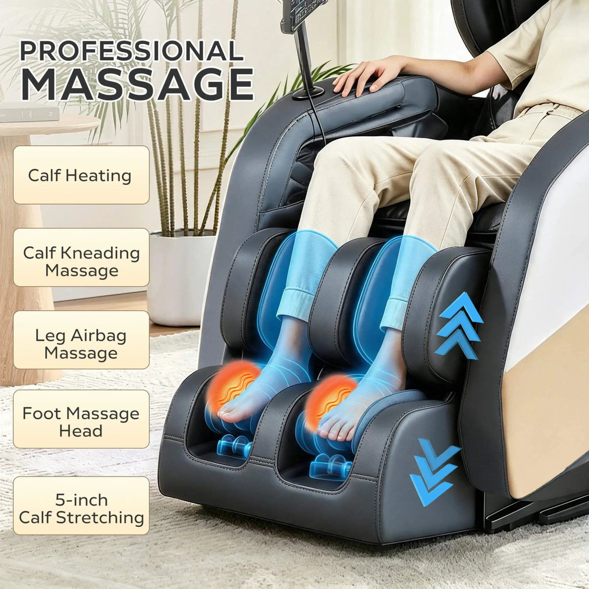 Synca Zero-Gravity Full-Body Heated Massage Recliner Chair | Massage Chair | Living Room Use | Living Room