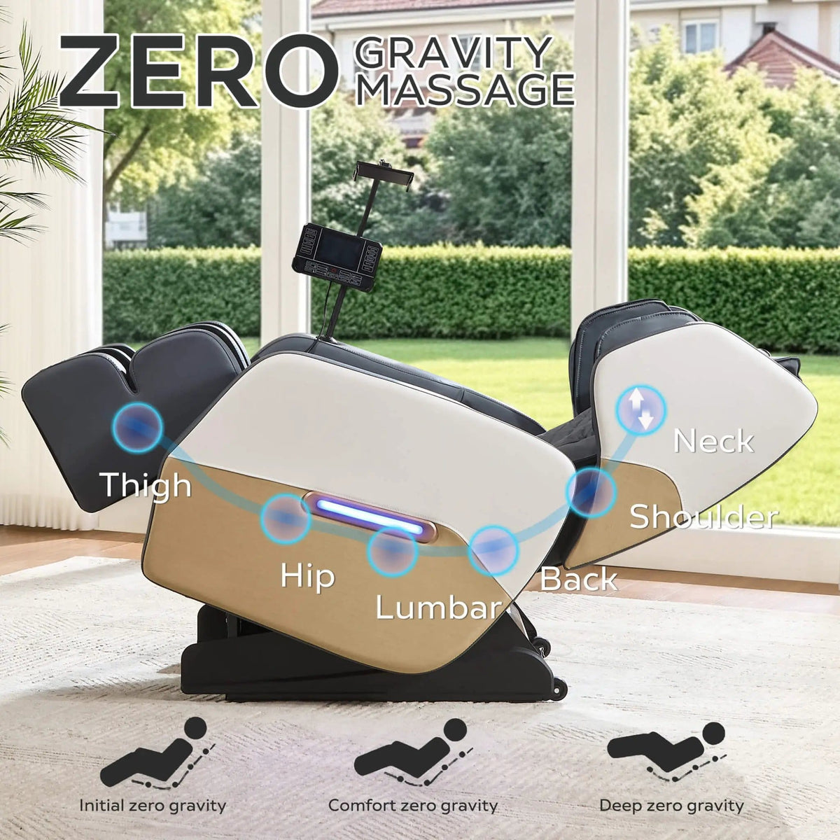 Synca Zero-Gravity Full-Body Heated Massage Recliner Chair | Massage Chair | Living Room Use | Living Room