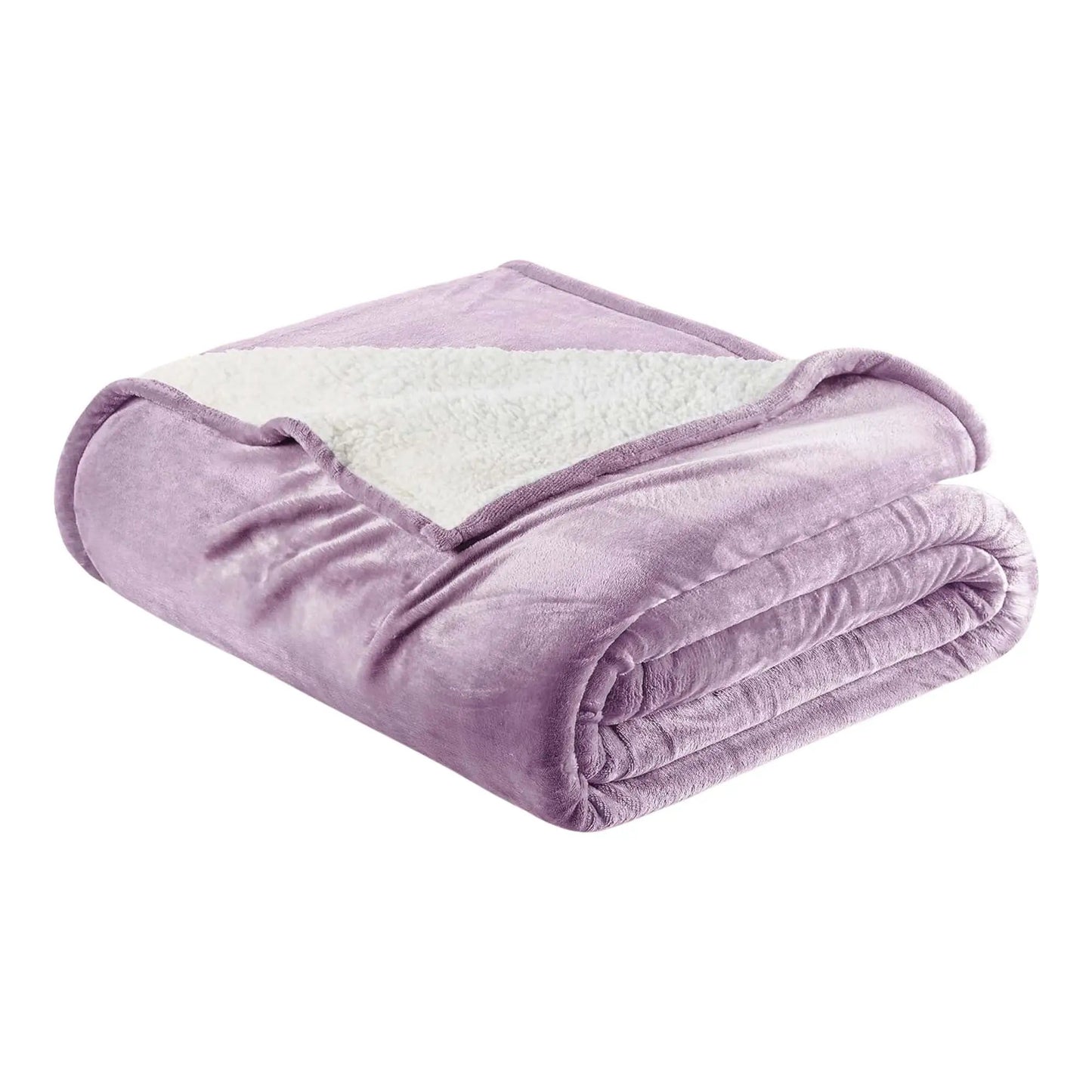 Velvet Plush Sherpa Bed Blanket - Sherpa Fleece Collection from PriceLows™