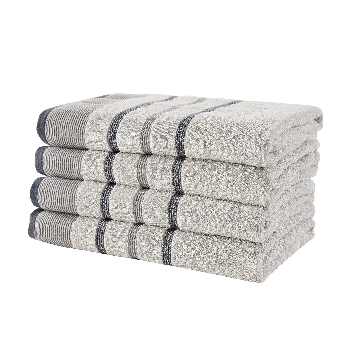 Decorative Cotton Stripe Bath Towel Set - Noelle Collection from PriceLows™