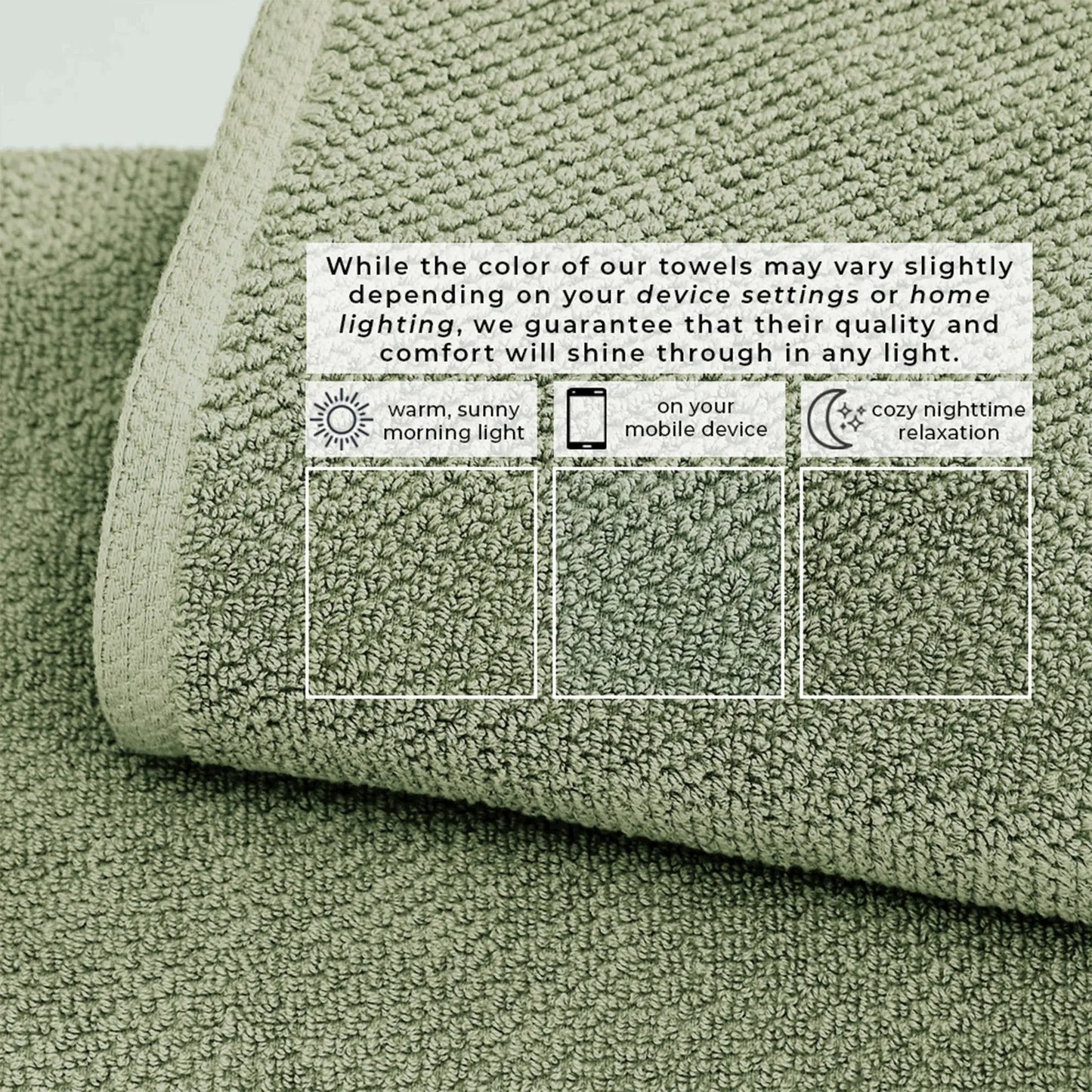 Cotton Textured Bath Towel Set - Acacia Collection from PriceLows™