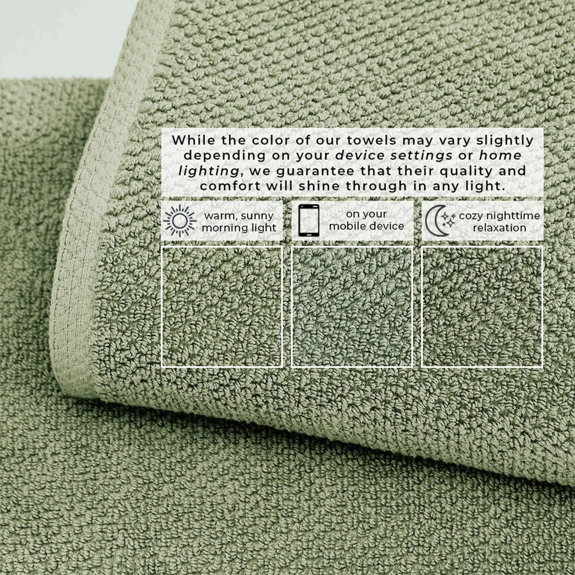 Cotton Textured Bath Towel Set - Acacia Collection from PriceLows™