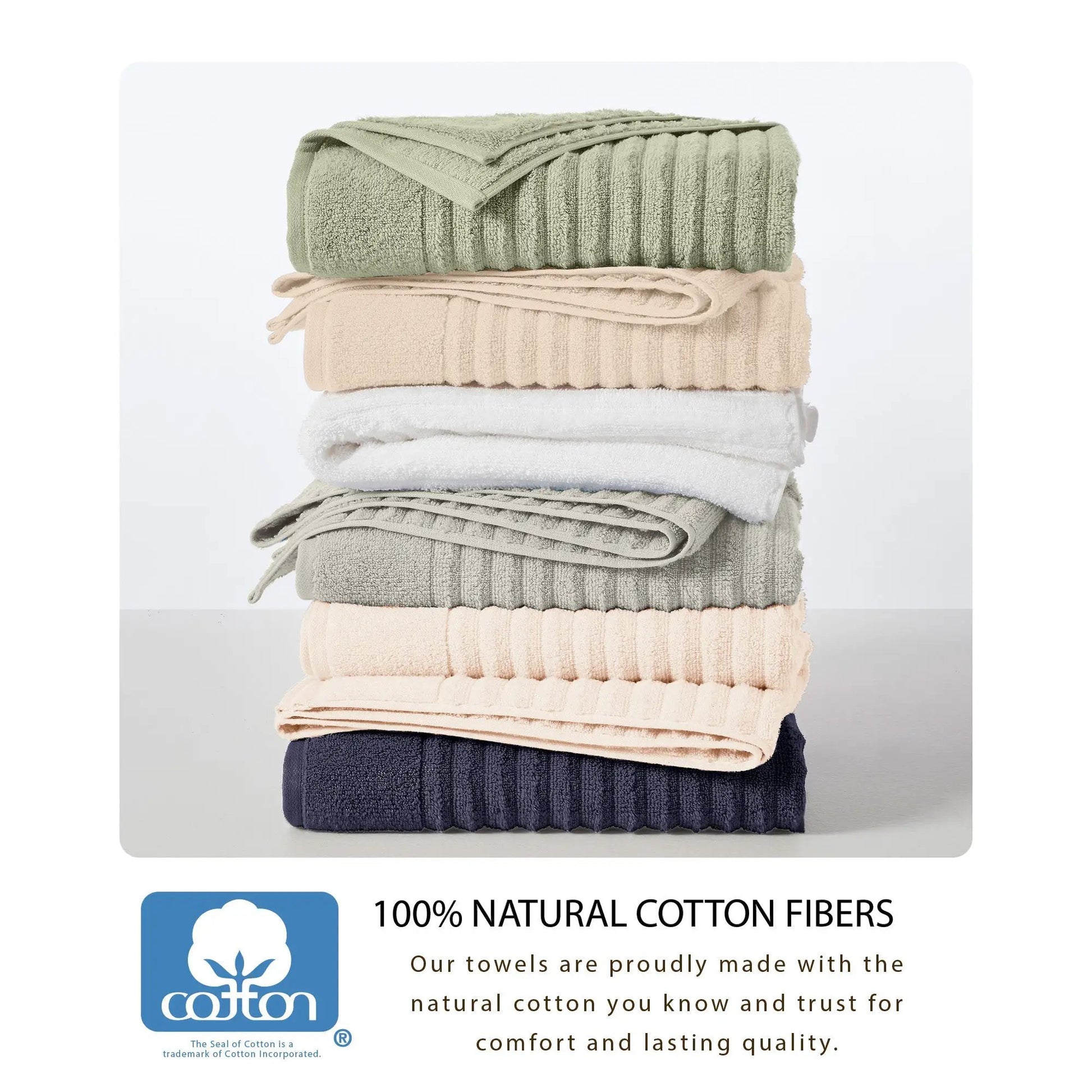 Luxury Combed Cotton Bath Towel Set - Karina Collection from PriceLows™