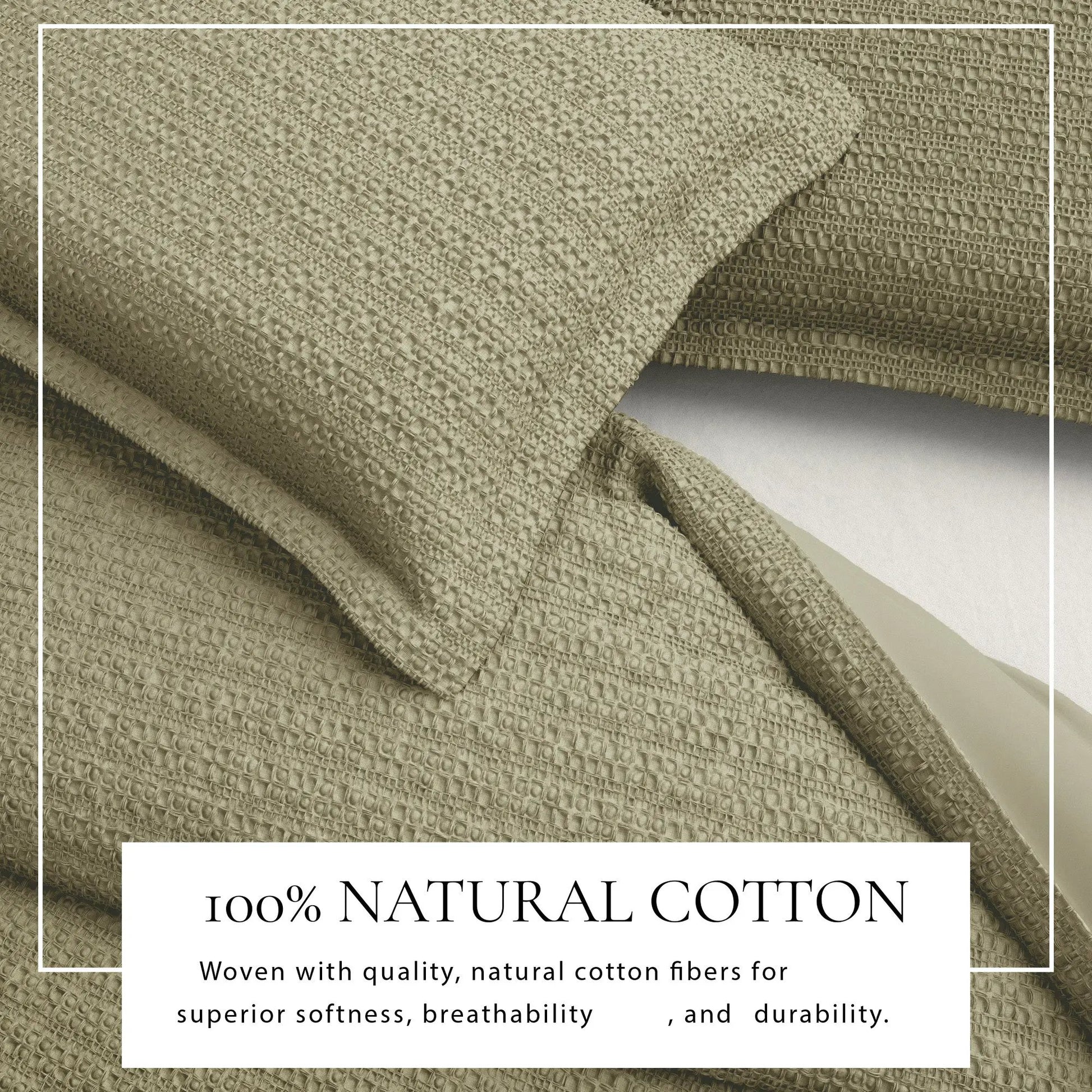 100% Cotton Honeycomb Waffle Duvet Set - Mattea Collection from PriceLows™