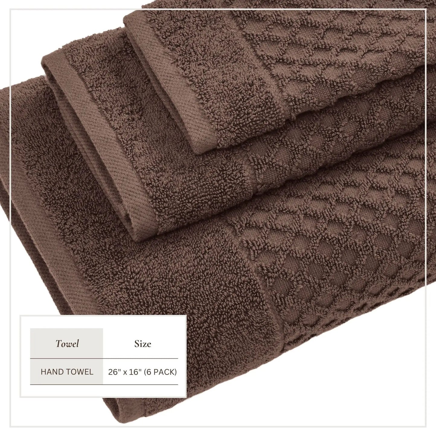 Cotton Diamond Waffle Weave Bath Towel Set - Grayson Collection from PriceLows™