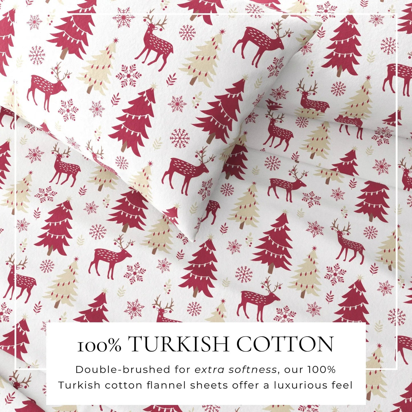 100% Turkish Cotton Flannel Sheet Sets - Boulder Collection from PriceLows™