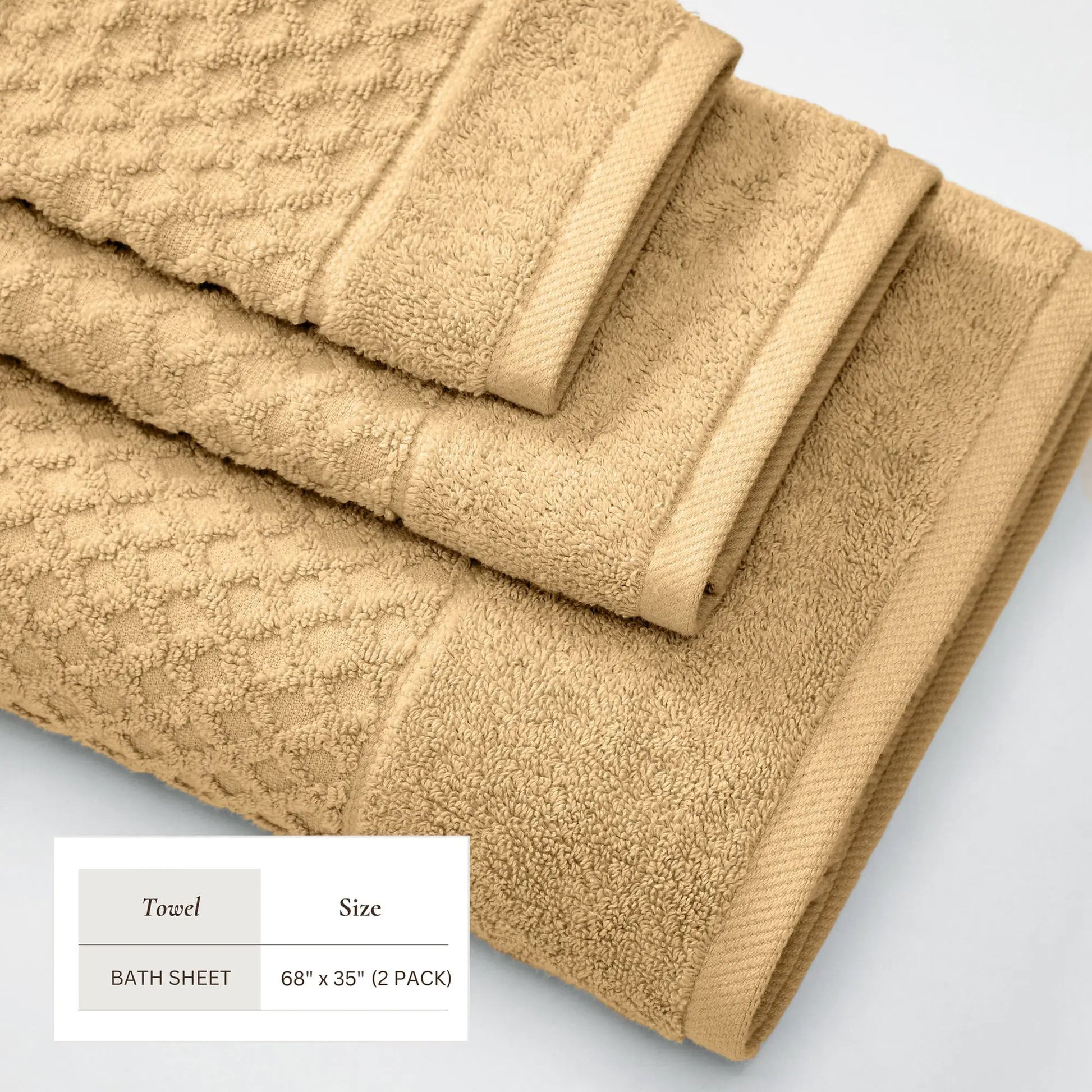 Cotton Diamond Waffle Weave Bath Towel Set - Grayson Collection from PriceLows™