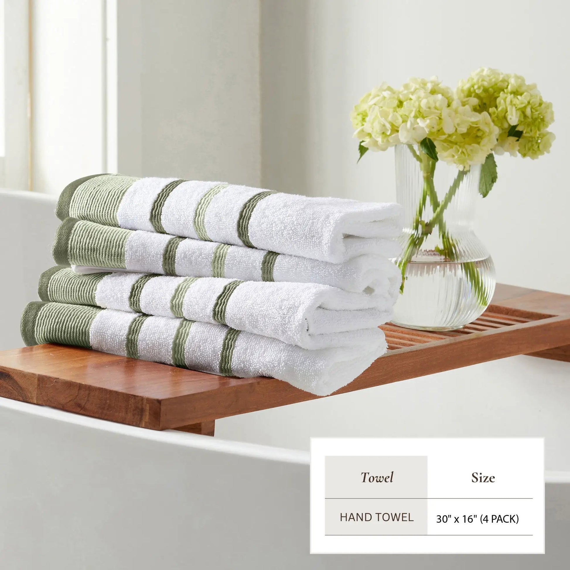 Decorative Cotton Stripe Bath Towel Set - Noelle Collection from PriceLows™