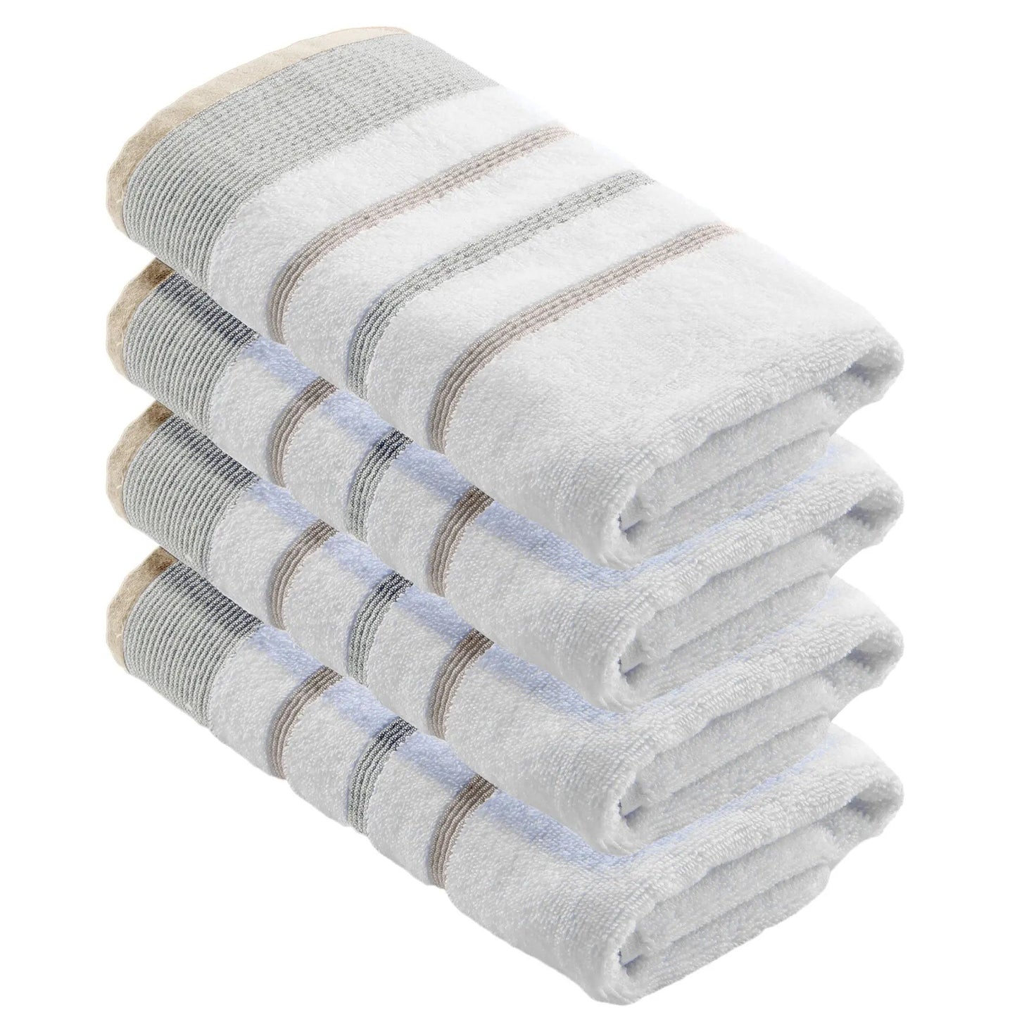 Decorative Cotton Stripe Bath Towel Set - Noelle Collection from PriceLows™