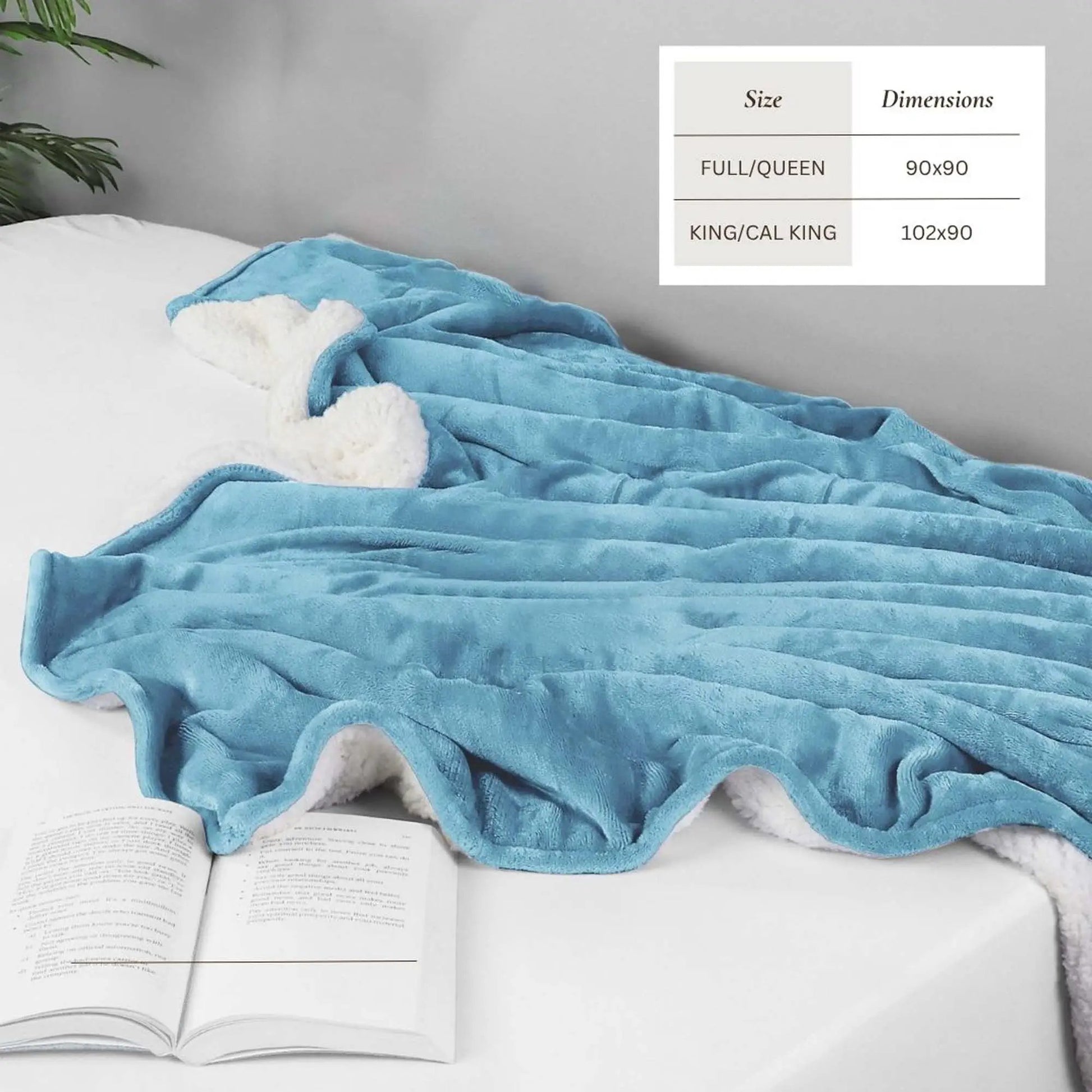 Velvet Plush Sherpa Bed Blanket - Sherpa Fleece Collection from PriceLows™