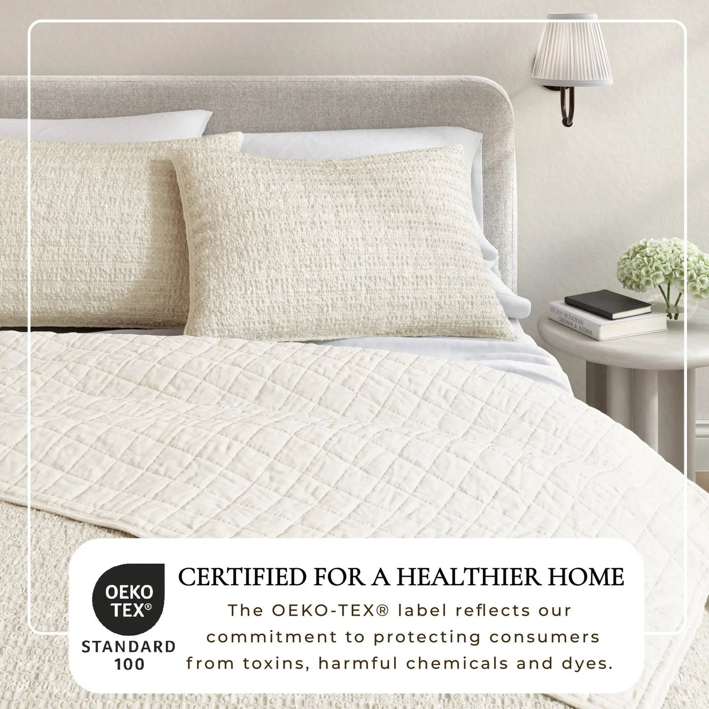 100% Cotton Honeycomb Waffle Garment Washed Quilt Set - Genevieve Collection from PriceLows™
