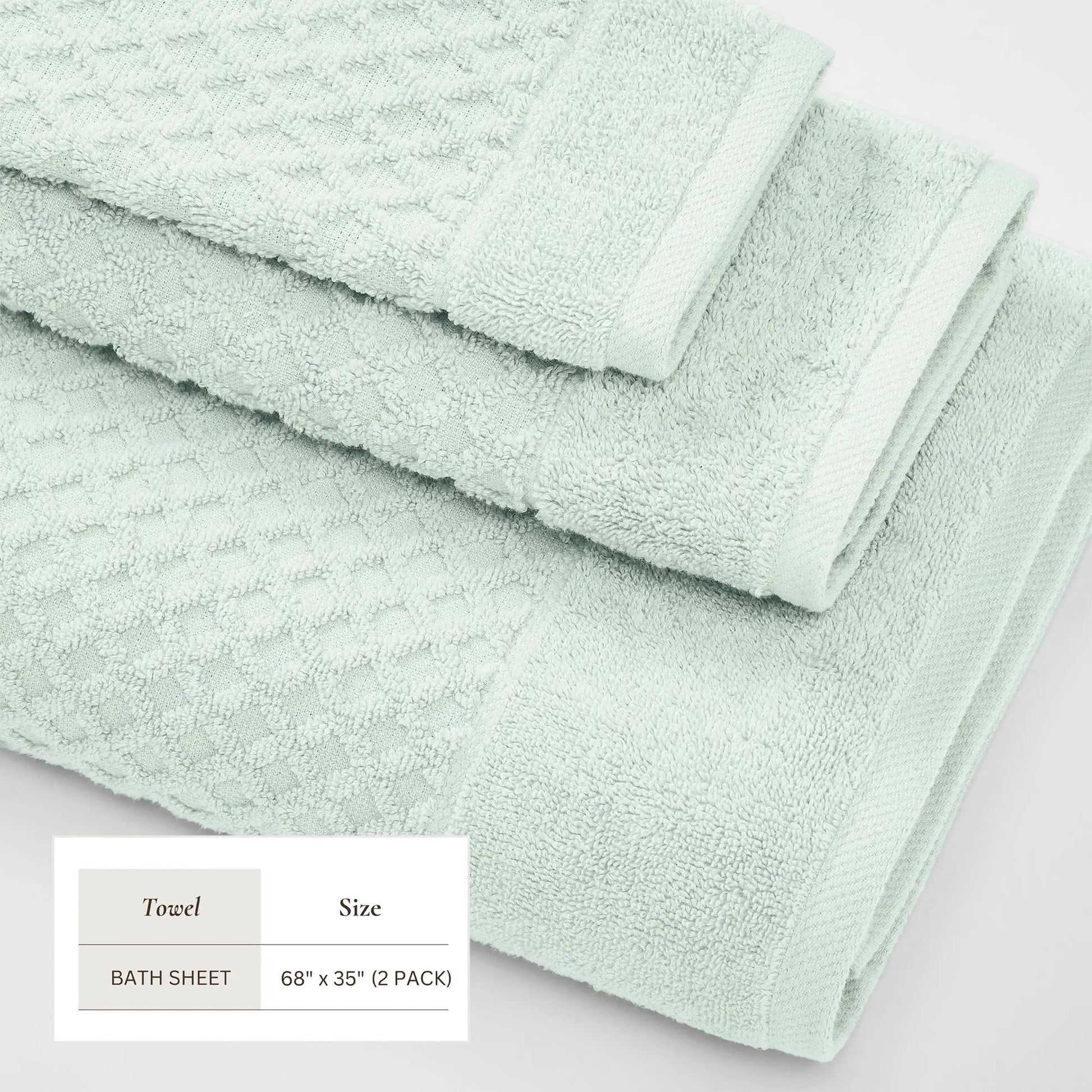 Cotton Diamond Waffle Weave Bath Towel Set - Grayson Collection from PriceLows™