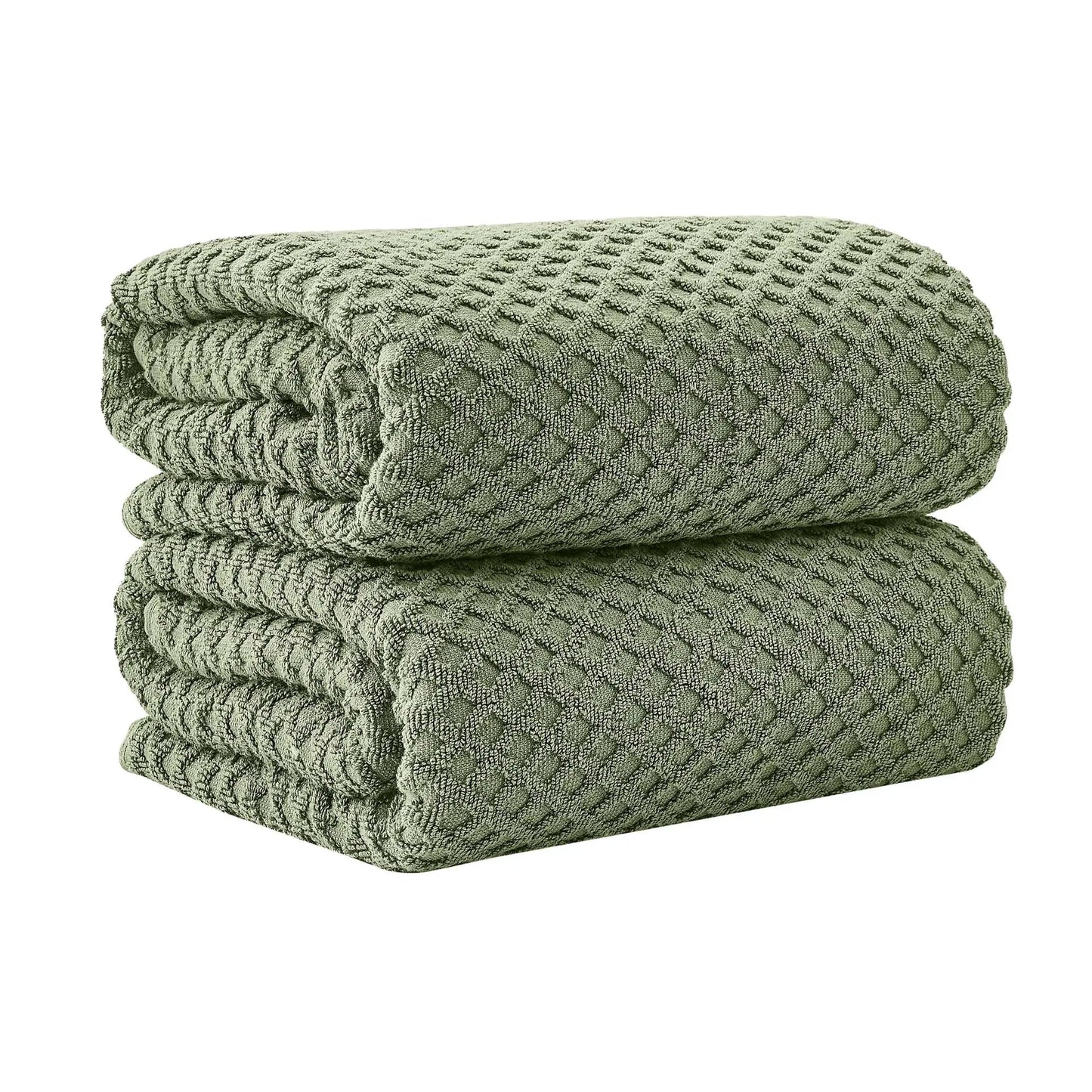 Cotton Diamond Waffle Weave Bath Towel Set - Grayson Collection from PriceLows™