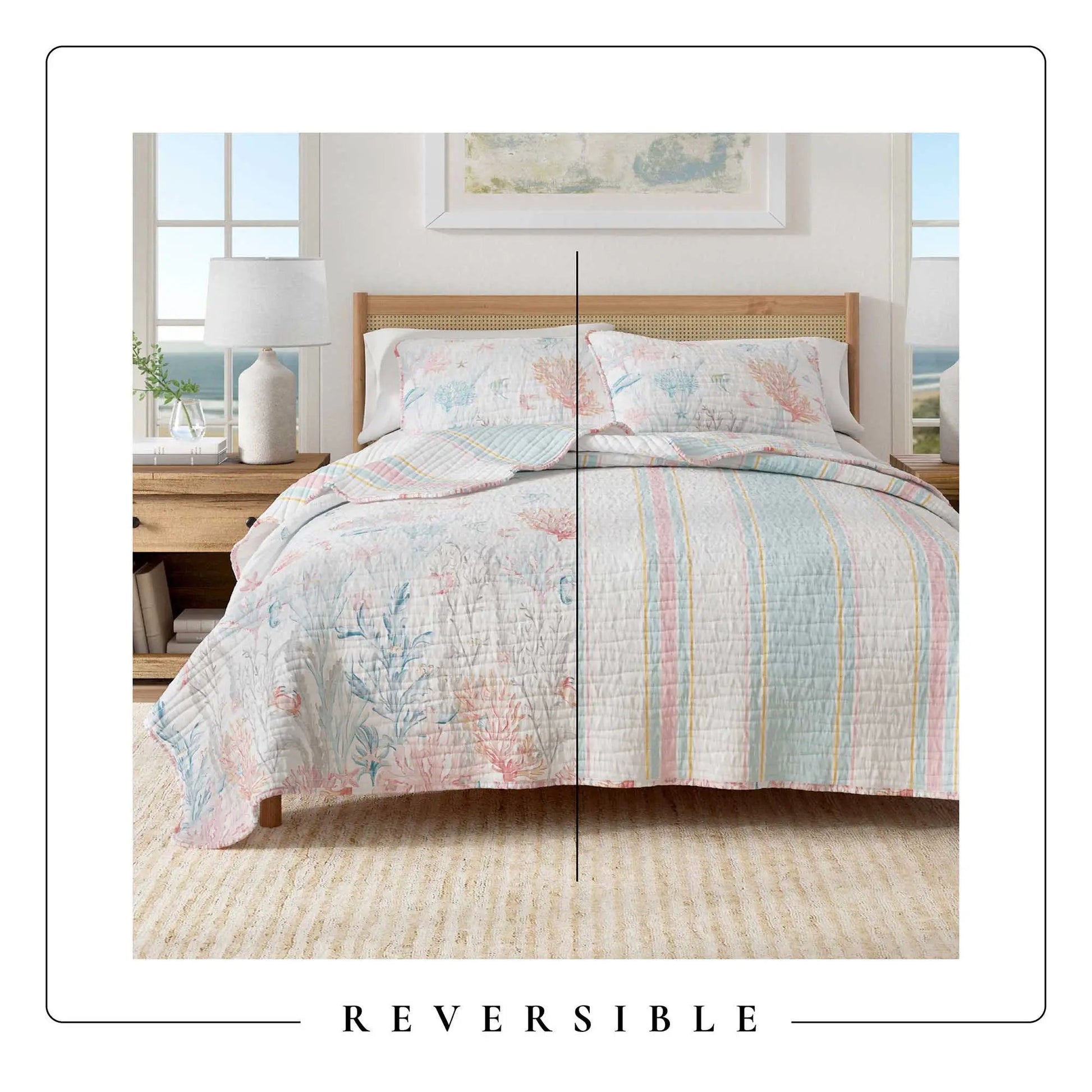 Coastal Coral Reef Quilt Set - Caymen Collection from PriceLows™